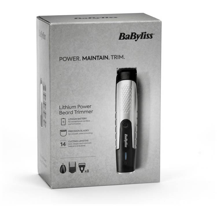BaByliss cordless beard trimmer lithium power (British brand)