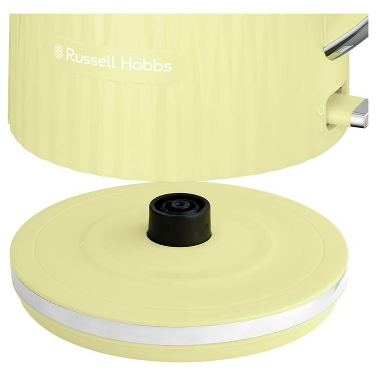 Russell Hobbs Eden kettle and toaster set lemon yellow, imported from the UK