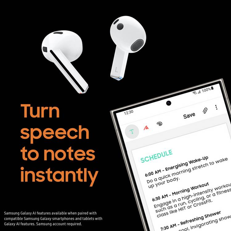 Samsung true wireless earbuds white (British brand)
