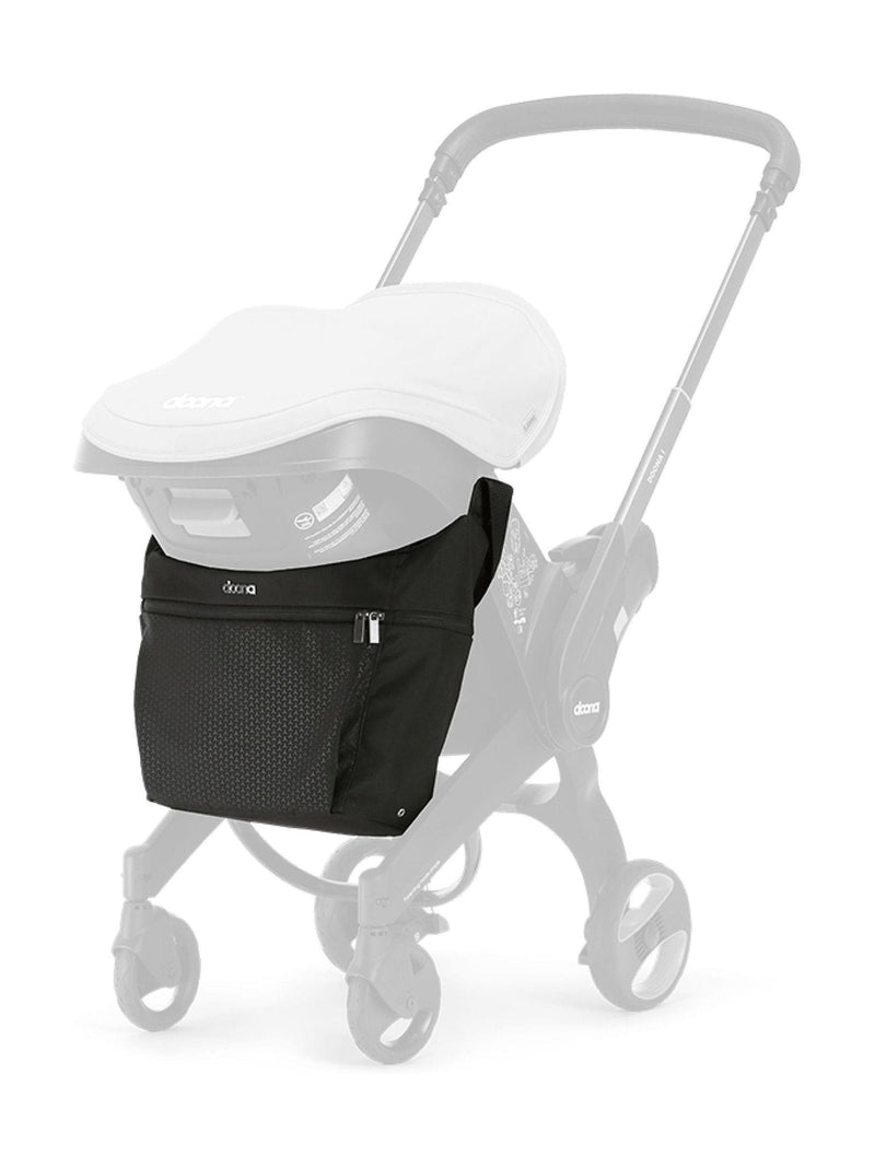 Doona Black All Day Bag clip-on changing bag, imported from the UK