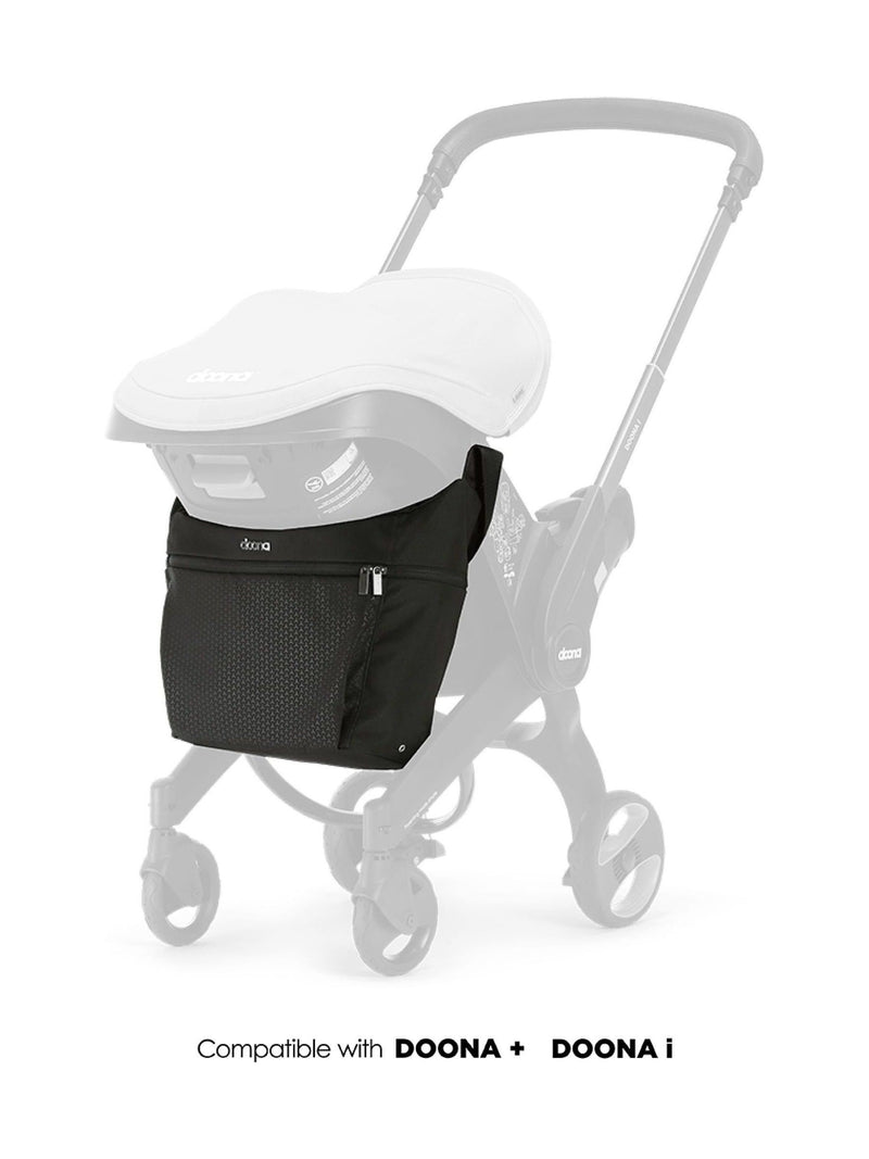Doona Black All Day Bag clip-on changing bag, imported from the UK