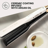 Bellissima steam hair straightener white - British product