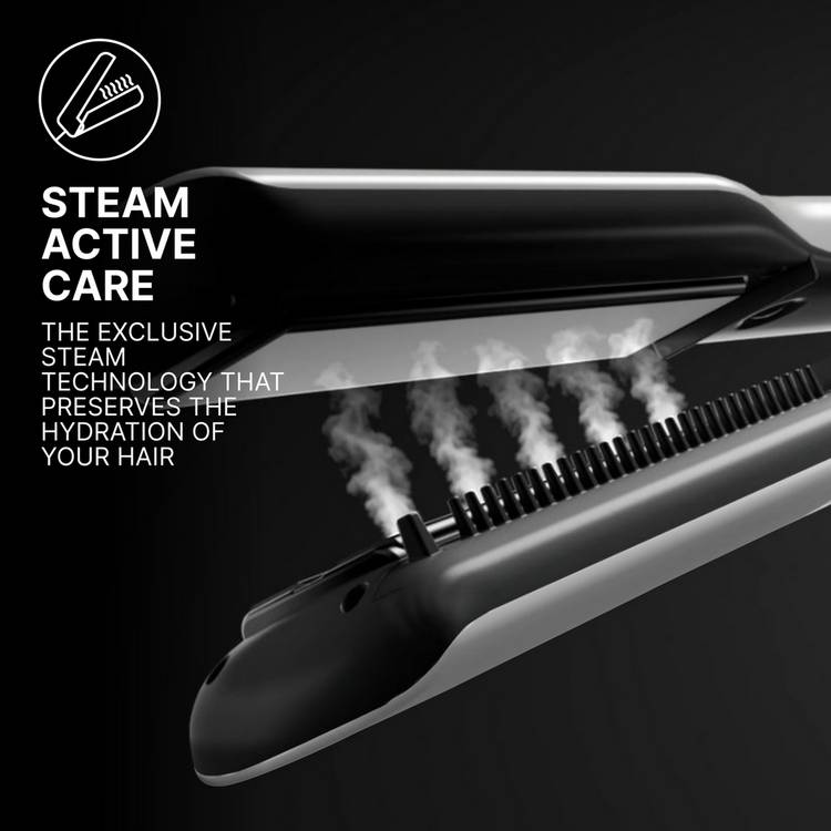 Bellissima steam hair straightener white - British product