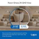 Tapo C220 2K 4MP Pan/Tilt Home Security Camera (British brand)