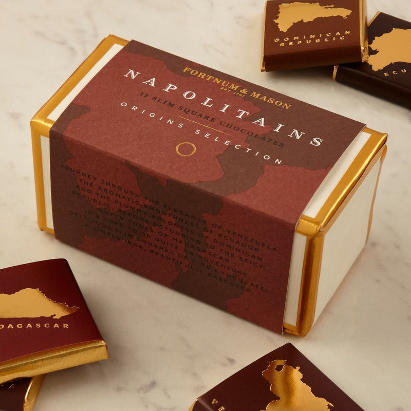 Fortnum's Origins Napolitains chocolate squares 78g (British brand)
