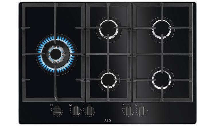 AEG Black Electric Gas Hob 74cm x 51cm - British product