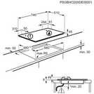 AEG Black Electric Gas Hob 74cm x 51cm - British product