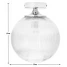 Habitat champagne globe flush ceiling light 22cm diameter, UK version