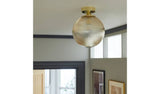 Argos Habitat Ribbed Glass Globe Flush Ceiling Light in Champagne- Buy online at McGrocer