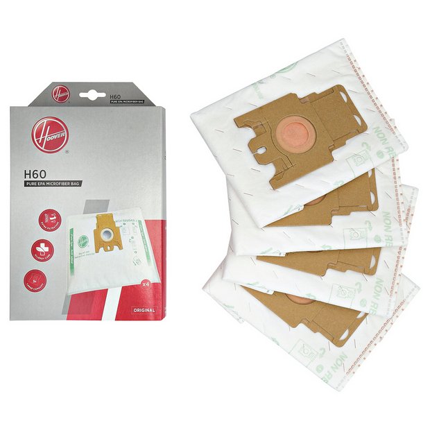 Hoover H60 PureEPA Microfiber Dust Bags pack of 4, UK version