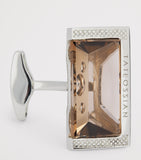 Tateossian sterling silver and smoky quartz cufflinks - British product