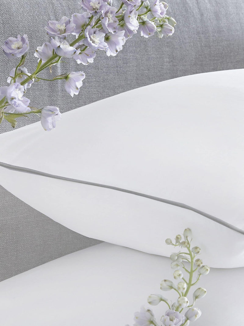 Appletree white plain dye duvet cover and pillowcase set - British product