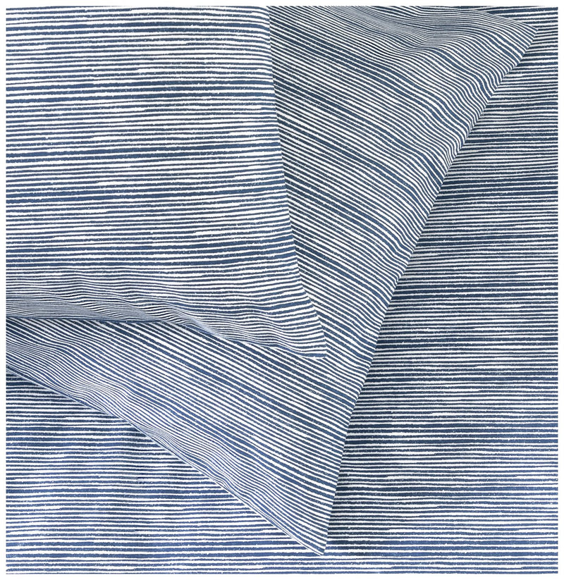 Habitat Stockholm Stripe Blue & White bedding set for double bed, UK version