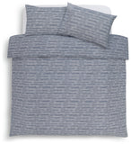 Habitat Stockholm Stripe Blue & White bedding set for double bed, UK version
