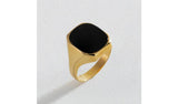 Argos Revere 9ct Yellow Gold Black Onyx Signet Ring - Size S- Buy online at McGrocer