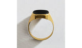 Revere 9ct yellow gold onyx signet ring, UK version
