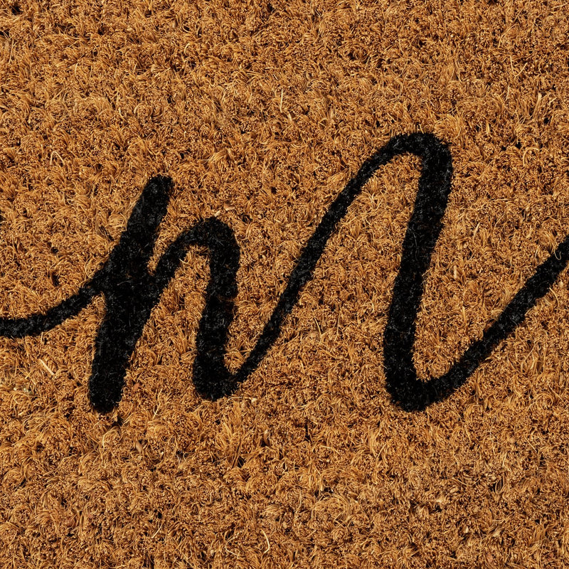 Habitat Welcome Natural & Black Short Pile Doormat 60x40cm, UK version