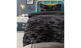 Argos Home grey camo fleece bedding set single, imported from the UK