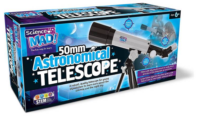 Science Mad 50mm telescope with tripod - British product