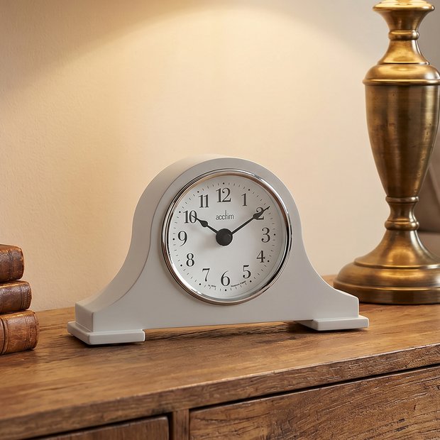 Acctim Harston Mantel Clock in Taupe - British product