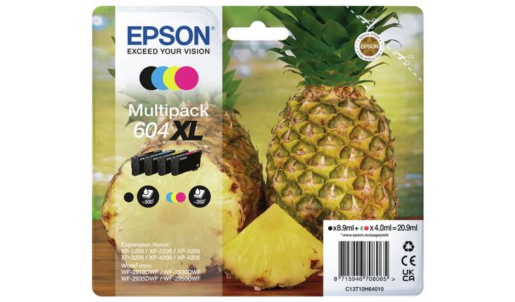 Epson 604 XL Pineapple 4 ink cartridge multipack, UK version