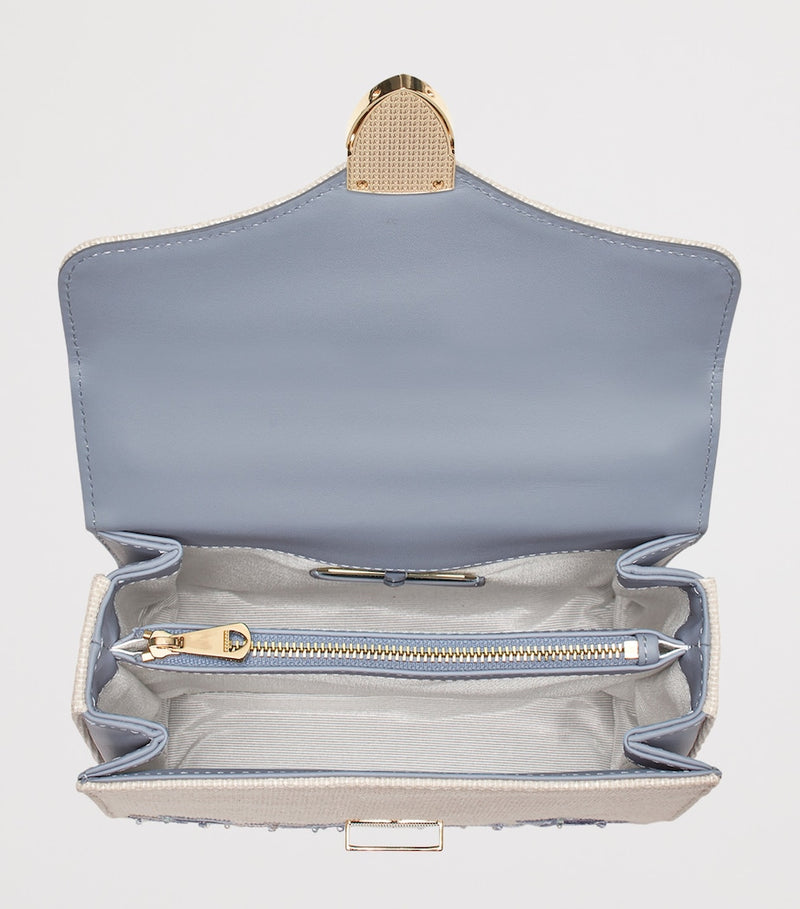 Aspinal of London Midi Canvas Mayfair top-handle bag - British product