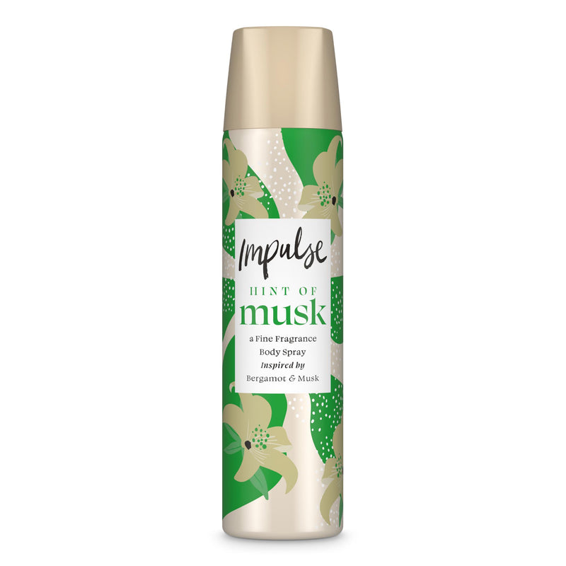 Impulse Hint of Musk body spray deodorant 75ml, imported from the UK