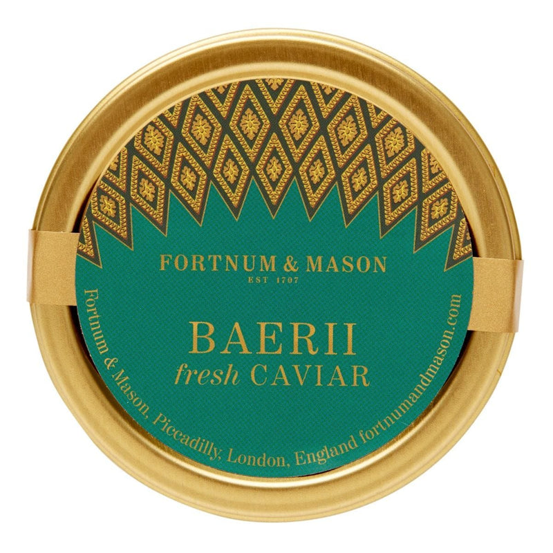 Caviar from Baerii sturgeon, 125g tin (British brand)