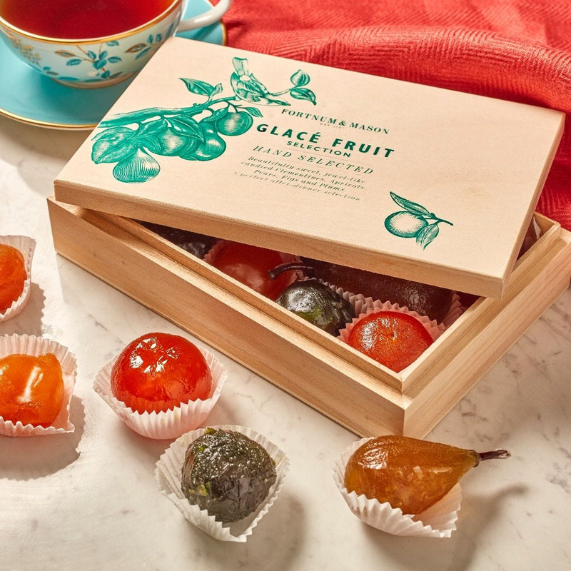 Glacé fruit selection in wooden box 400g - British product