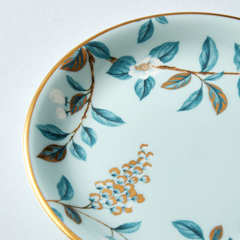 Fortnum's Camellia coaster with gold gilding, 12.6cm square - British product