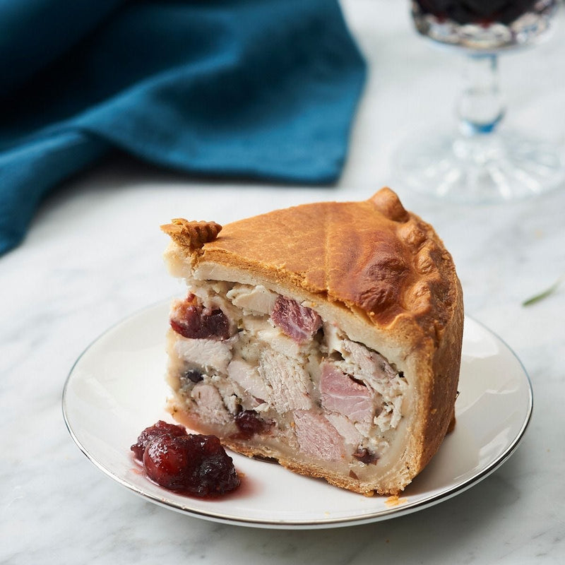 Turkey cranberry stuffing Christmas pie 1.36kg - British product