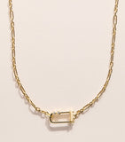 Jade Trau Georgie Lock necklace, imported from the UK