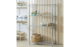Argos Argos Home Metal Wide Shelving Unit Chrome 4-Tier Adjustable 152cm- Buy online at McGrocer