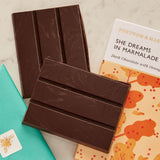 fortnum Dark Chocolate with Orange Pieces Bar (She Dreams in Marmalade) Vegan 75g- Buy online at McGrocer