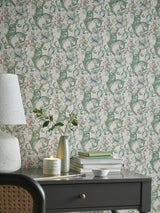 Next Morris & Co Linen Blush Golden Lily Wallpaper - 10.05m x 52cm- Buy online at McGrocer