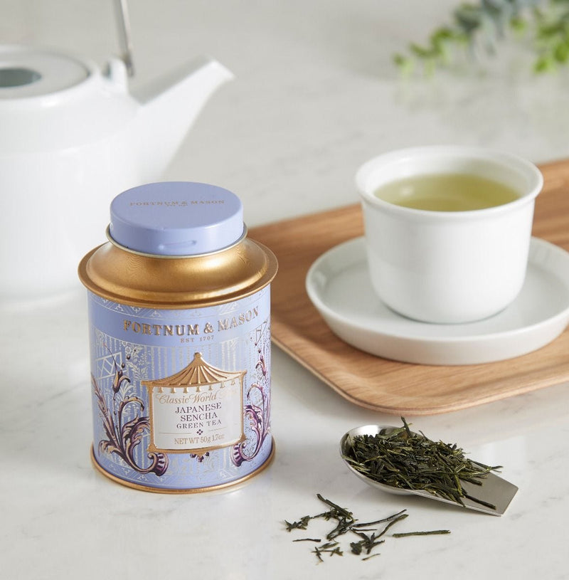 Fortnum's Japanese Sencha loose leaf tea 50g tin, UK version