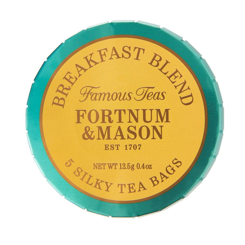 Breakfast blend pocket tin, five whole leaf tea bags 12.5g - British product