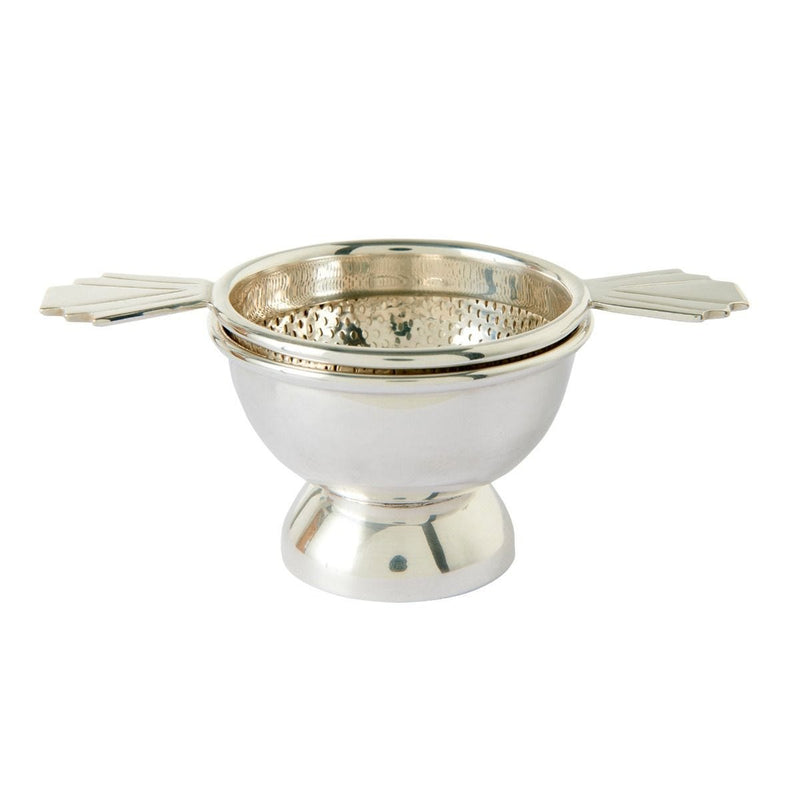 Fortnum's Art Deco double-handled tea strainer - British product