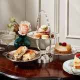 Fortnum's silver-plated foldable cake stand, imported from the UK