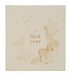 Blush and Gold safari-themed baby photo album 30x28x6cm - British product