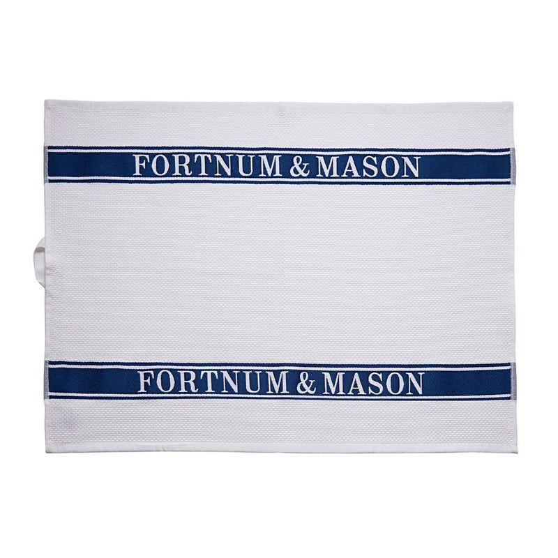 Fortnum's indigo waffle tea towel 50 x 75cm - British product