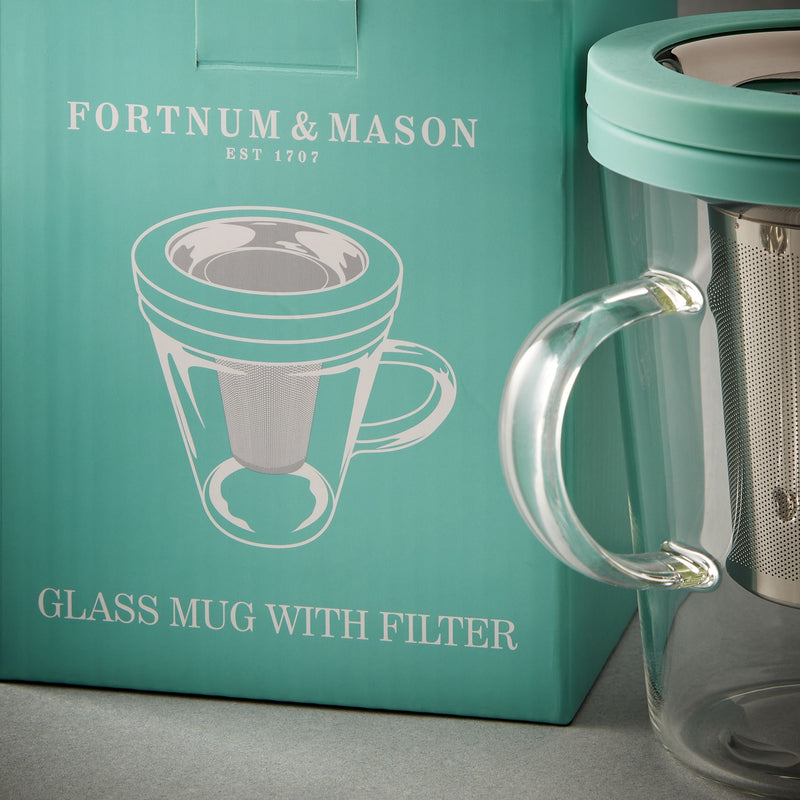Fortnum's glass infuser travel mug (British brand)