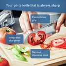Tefal Eversharp chef knife with integrated sharpener 35.2cm (British brand)