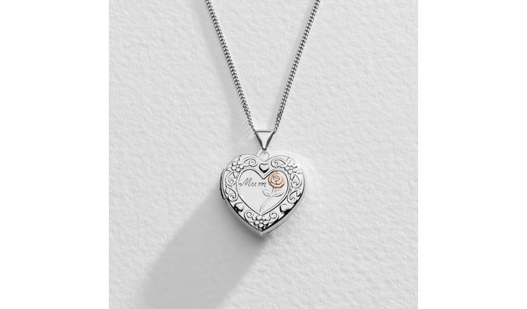 Moon & Back silver Mum locket necklace 18 inch (British brand)