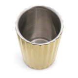 Habitat Gold Tone Wine Cooler steel fluted design, imported from the UK