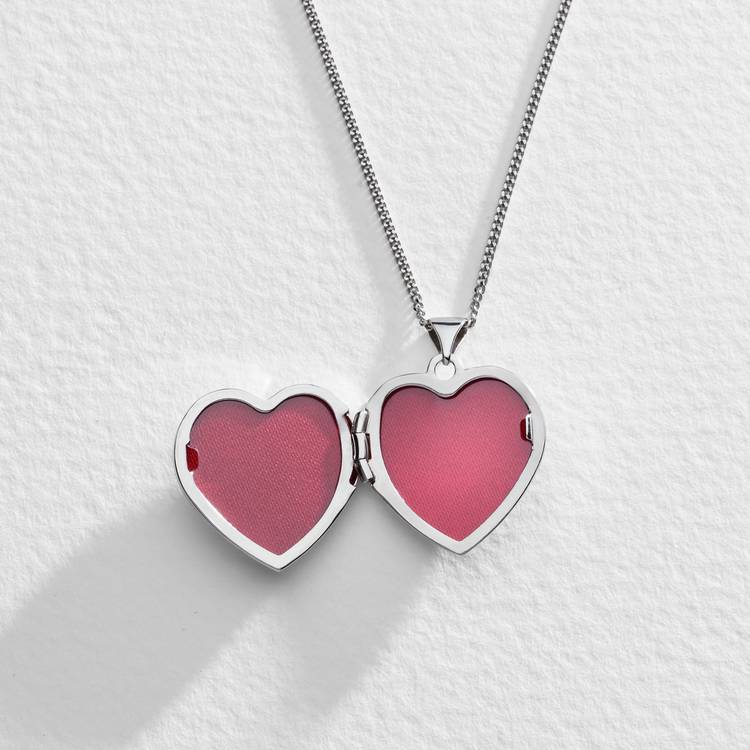 Moon & Back crystal heart locket 18 inch, imported from the UK