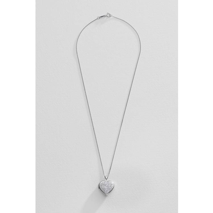 Moon & Back crystal heart locket 18 inch, imported from the UK