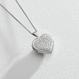 Moon & Back crystal heart locket 18 inch, imported from the UK