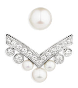 Harrods Chaumet Joséphine Aigrette White Gold Diamond and Pearl Single Earring- Buy online at McGrocer