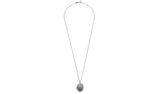 Moon & Back silver oval locket with chain, imported from the UK